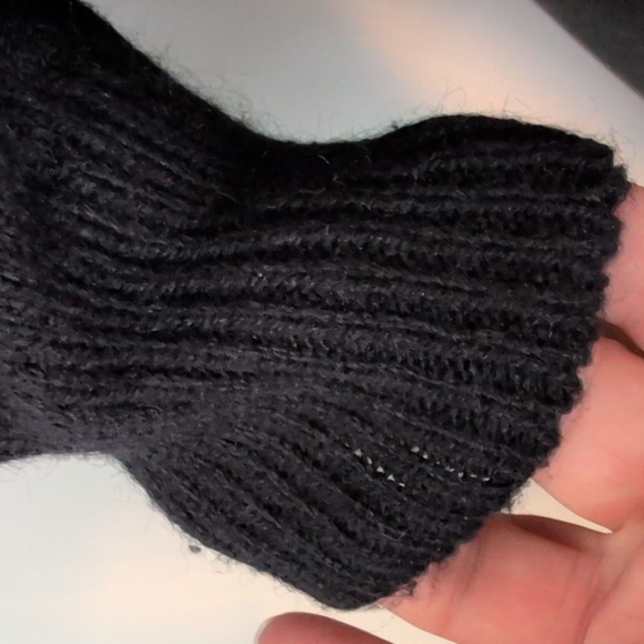 Vintage Black Wool-Blend Cardigan with Pearl Buttons SZ XS/S - Picture 8 of 15